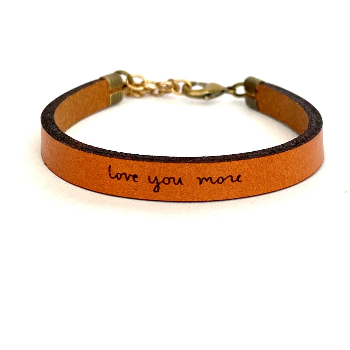 i love you more bracelet leather