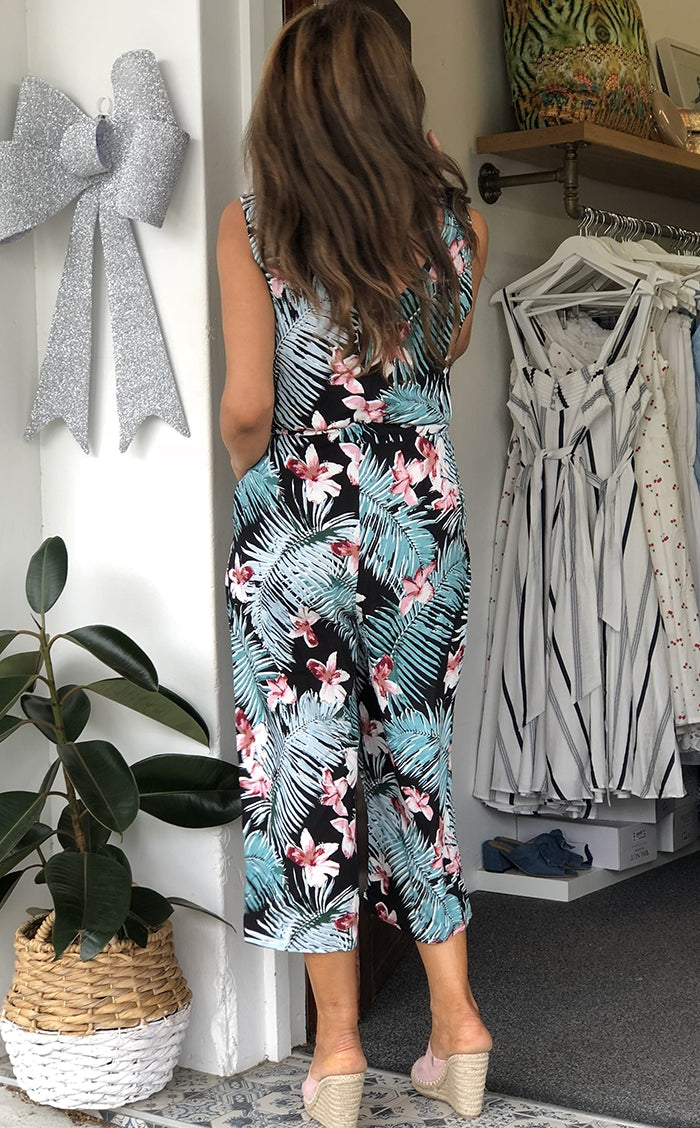 palm print jumpsuit