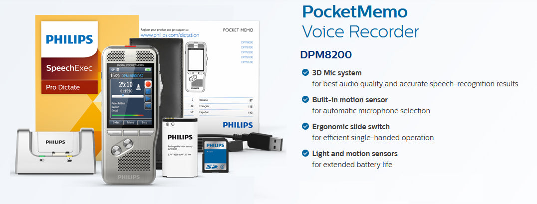 Philips DPM8200 Digital Pocket Memo