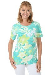 Alfred Dunner Tropical Knit Tee