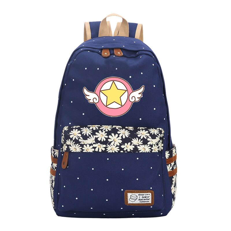 Japanese Card Captor Sakura Backpack Shoulder Bag Canvas School Bag Handbag Cute 