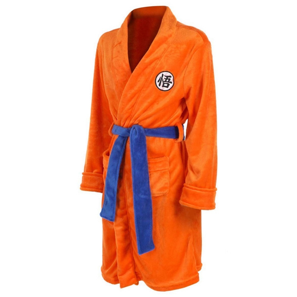 Shcro Adult Kids Bathrobe Dragon Ball Cosplay Son Goku Costume Bath Robe Sleepwear Pattern Plush Robe Women Men Pajamas Cartoon Color : Adult