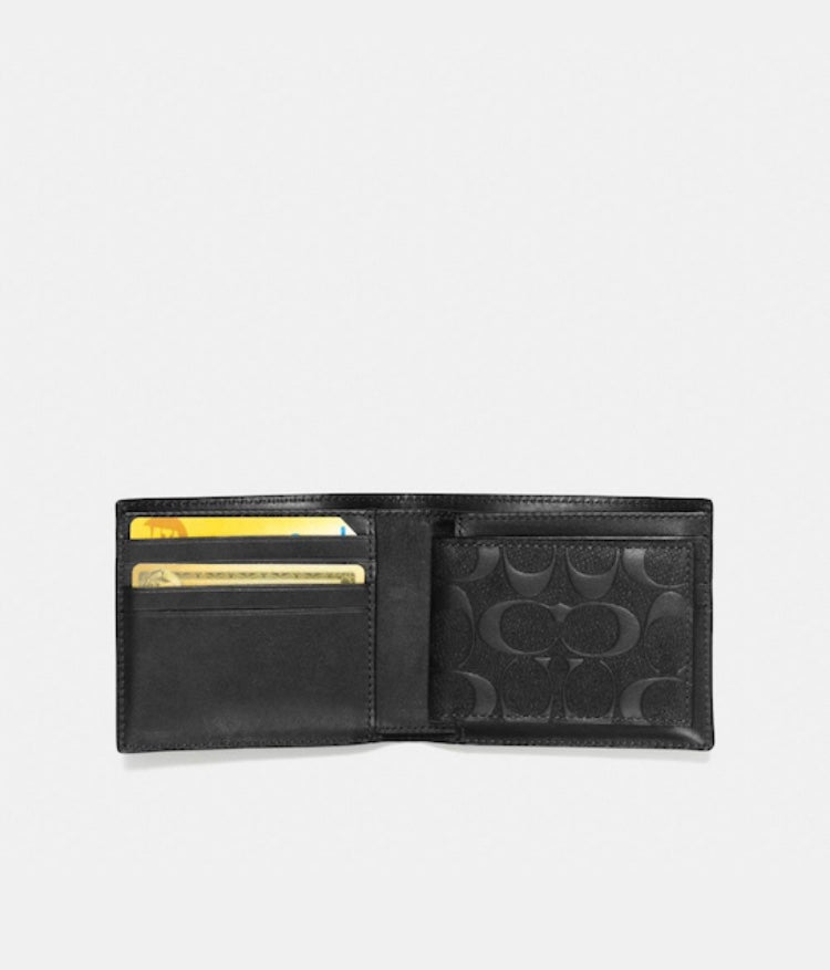 coach compact id wallet