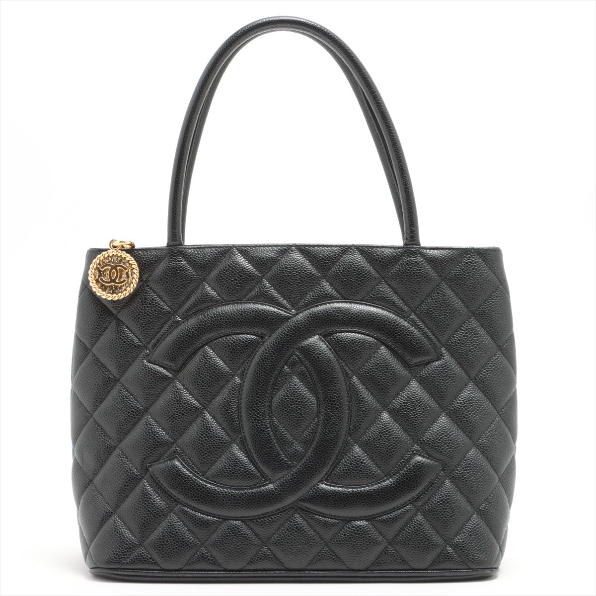 Chanel Medallion Tote Bag Black Caviarskin Gold Metal - Bags – Tabita Bags with Love