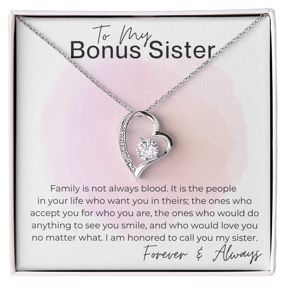 Honored to Call You Sister - Gift for Bonus Sister - Heart Pendant ...
