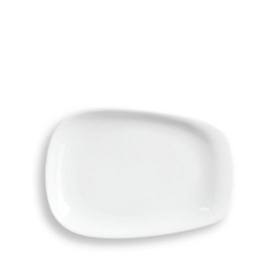 Lino Pulled Pastry Plate - Small/White