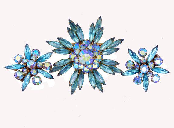 vintage rhinestone brooches