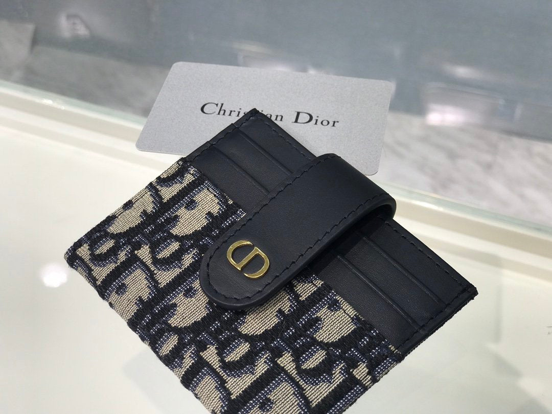 Shop Christian Dior DIOR OBLIQUE TARJETERO 30 MONTAIGNE DE CINCO