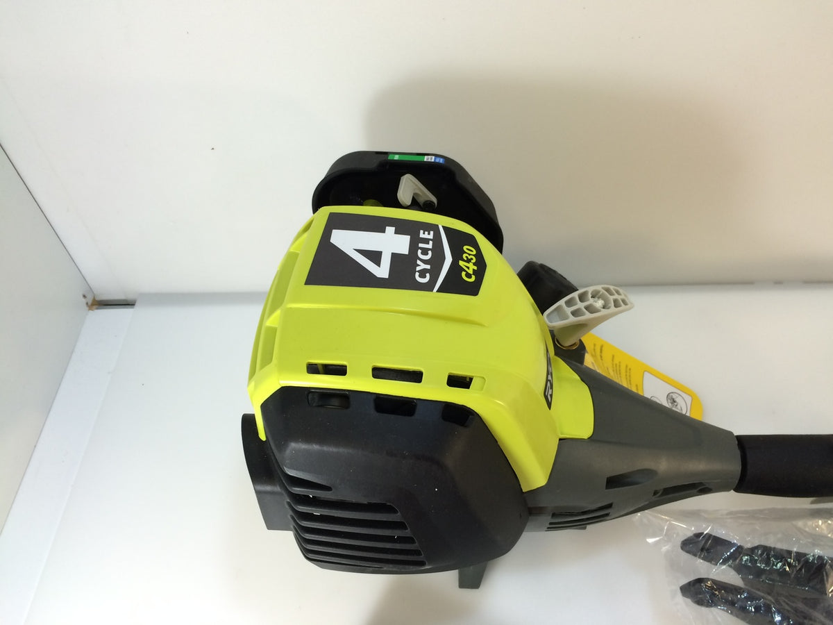 Ryobi Ry34427 4 Cycle 30cc Attachment Capable Curved Shaft Gas Trimmer