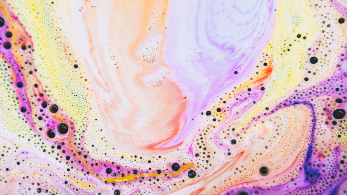 bath bomb stained bathtub