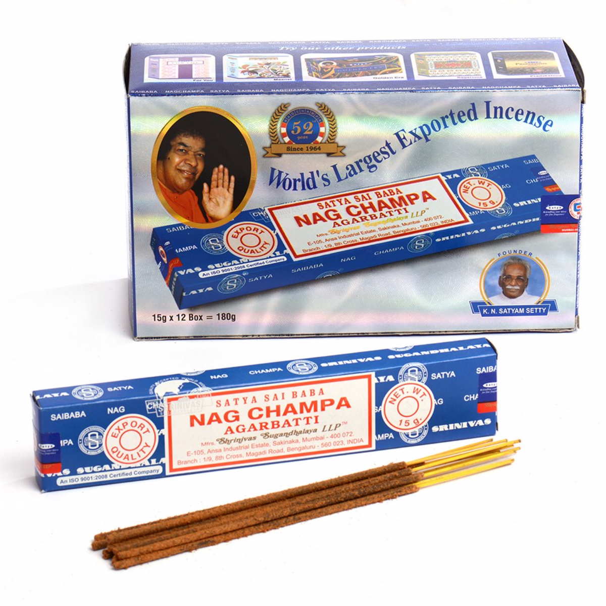 12 x Nag Champa Incense Sticks Spiritual Aura Room Aroma Scented Joss Sticks 