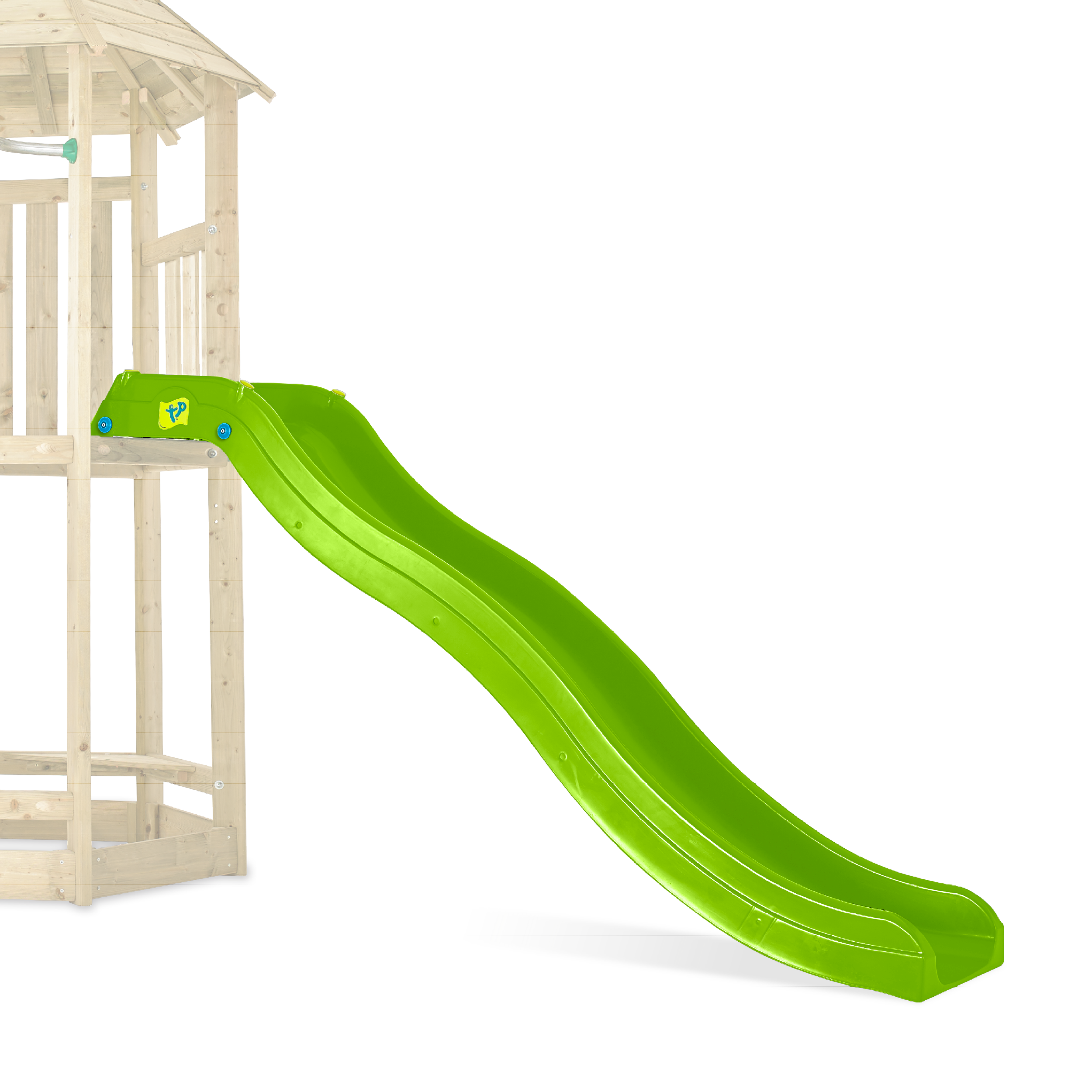 7ft 2.2m Children's Wavy Wave Green Outdoor Slide for platform Climbing Frame 