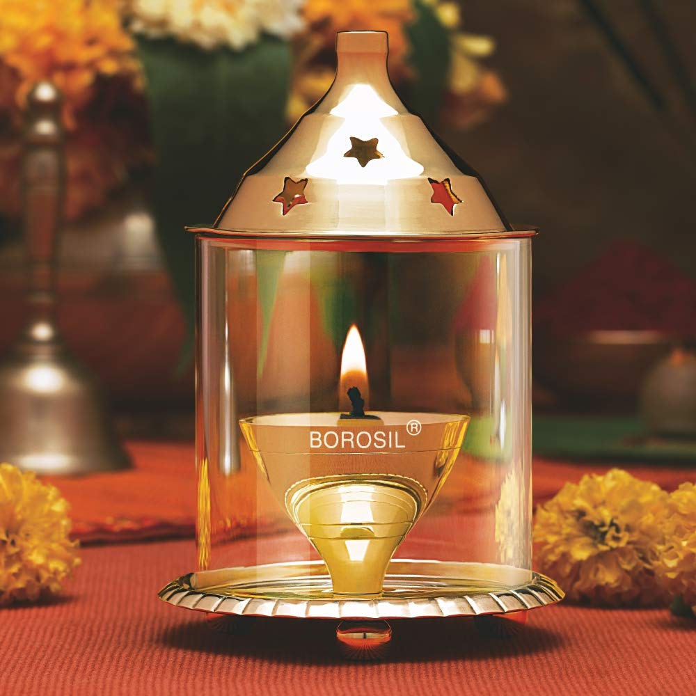 borosil glass cover for diya