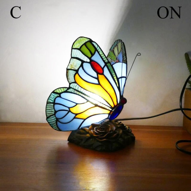 Gevoel van schuld schade kabel Tiffany Style Butterfly Table Top Light and Fixture – Inspired Passion  Productions