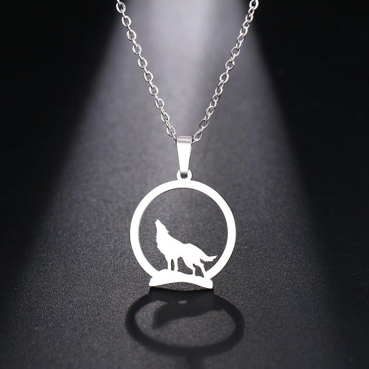 Howling Wolf Necklace - DoggyLoveandMore