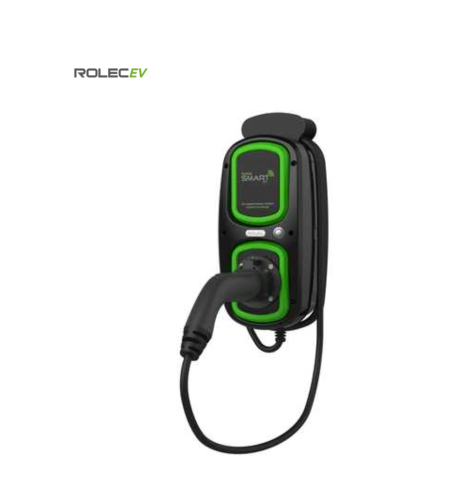 Rolec EV HomeSmart Charging Station with 32A Type 2 5m Tethered Lead