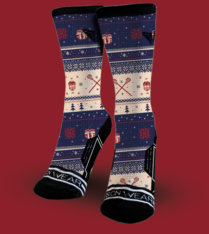 Lacrosse christmas socks