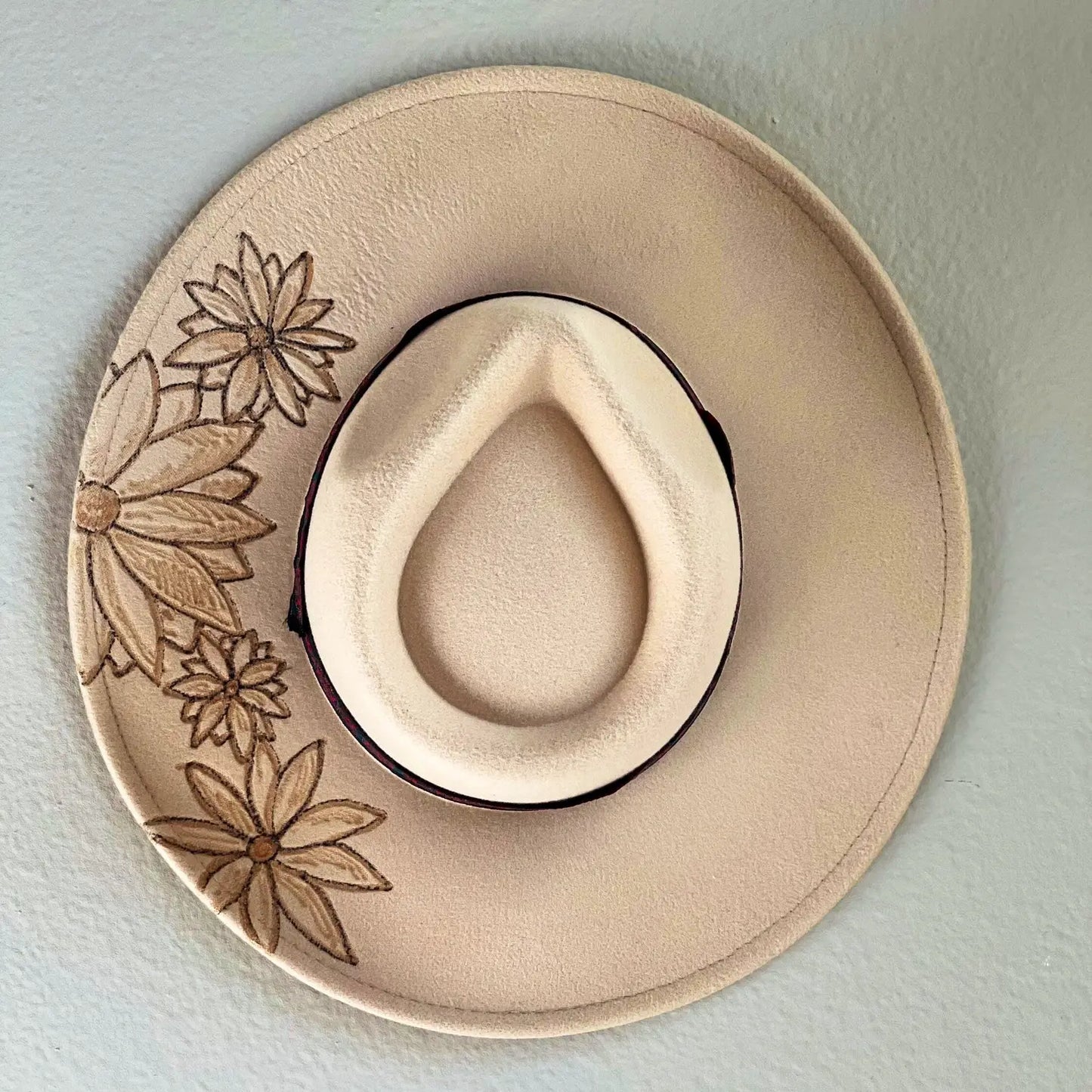 Sunflower Baby Custom Burned Rancher Hat