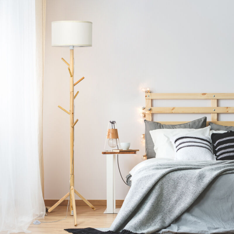 floor lamp with coat hook