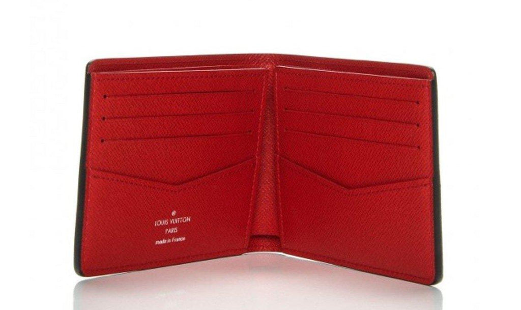 LV x supreme slender wallet red M60339
