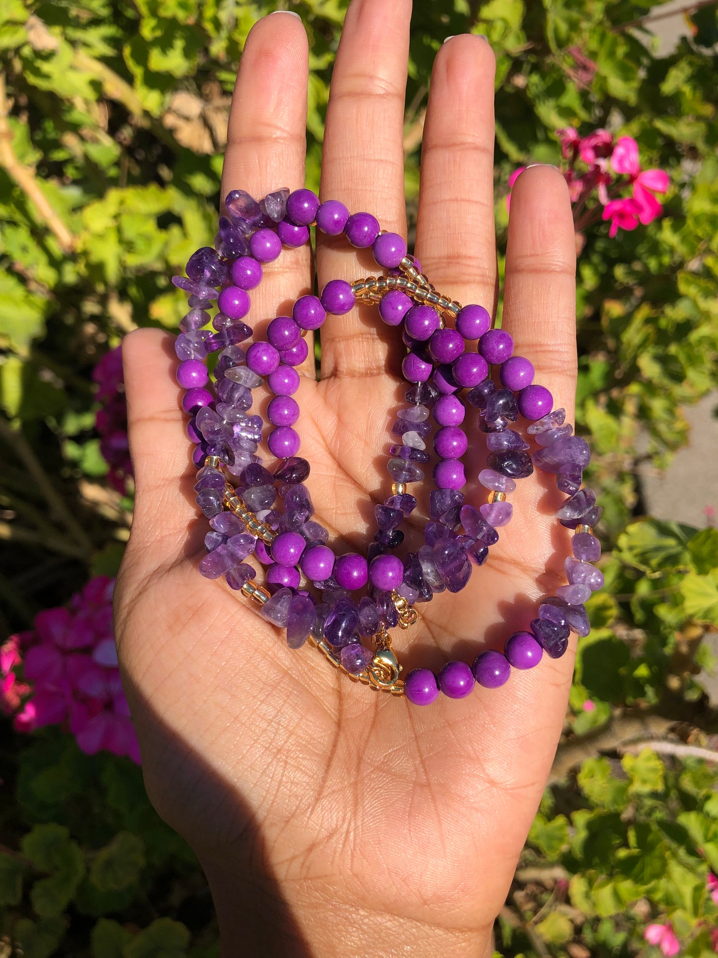 Amethyst Goddess waist beads