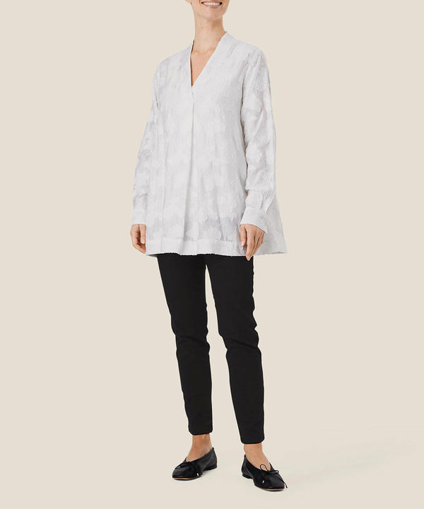 TOTEME / WHITE POPLIN MILLAY BLOUSE