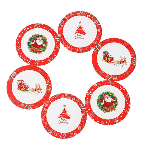 Christmas Pattern Drink Coasters(6-pieces) - Nordic Side -