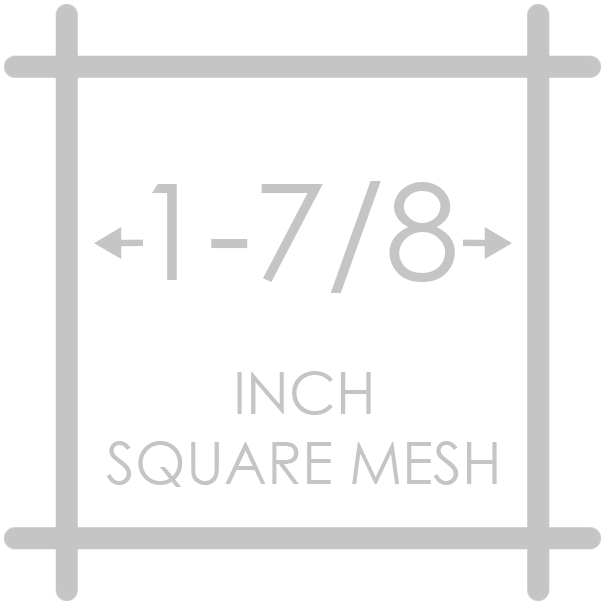 1-7/8 inch square mesh