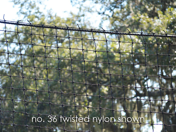 Goodwin Nets 8 Twisted Knotted Nylon 1 7/8 Baseball/Softball Backstop Net Barrier Netting #21 Black Square