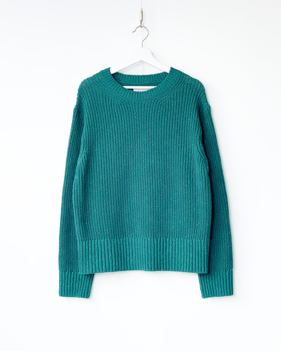 ErniePalo]Cotton Silk P/O Rib Knit_SAX-