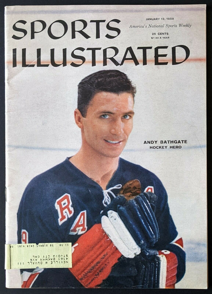 Sports Illustrated January 12 1959 Andy Bathgate New York Rangers Hockey