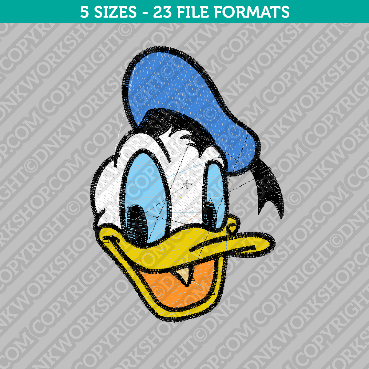 Disney Donald Duck Face Embroidery Design - 5 Sizes - INSTANT DOWNLOAD –  DNKWorkshop