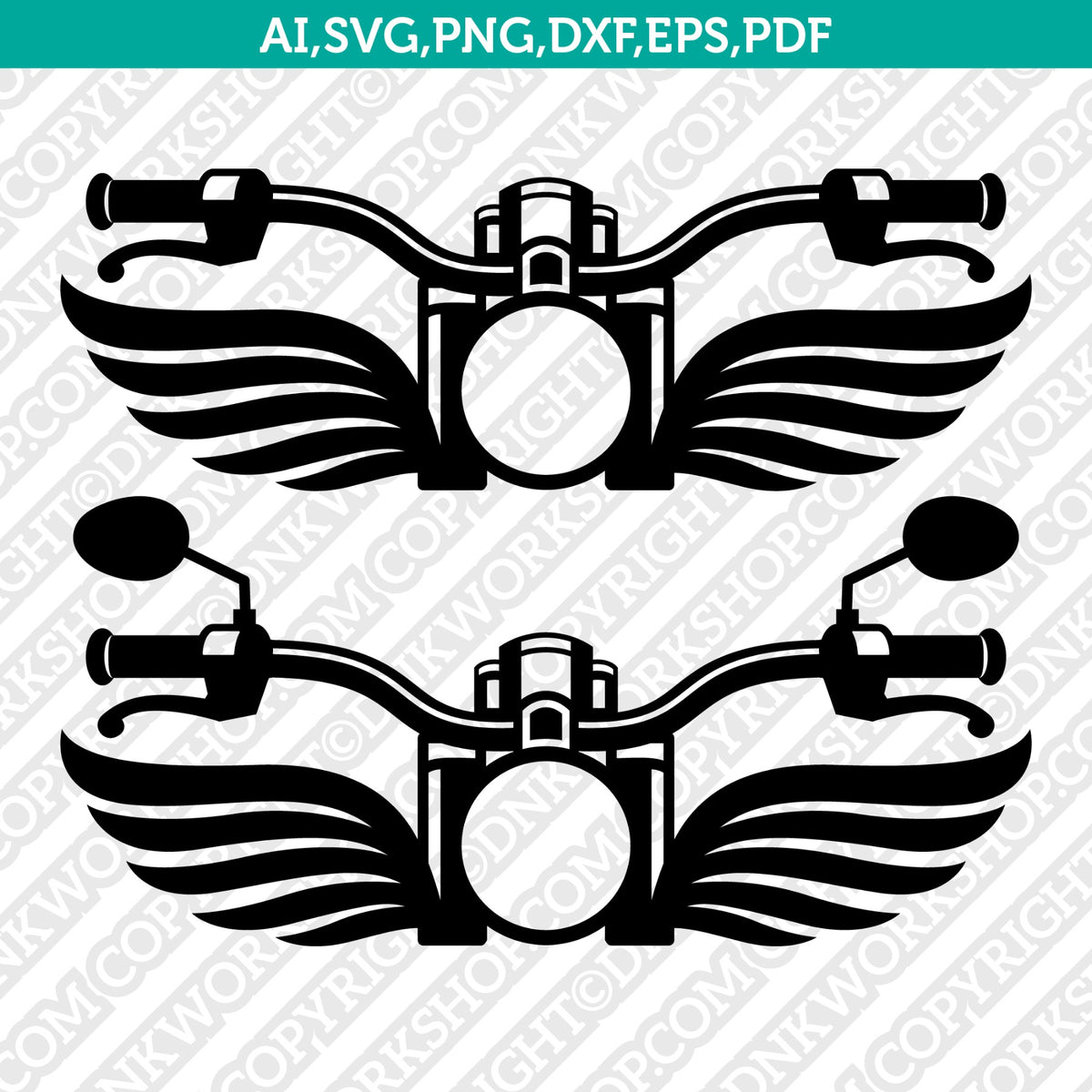 Motorider Biker Motorcycle Monogram Frame Svg Vector Cricut Cut File