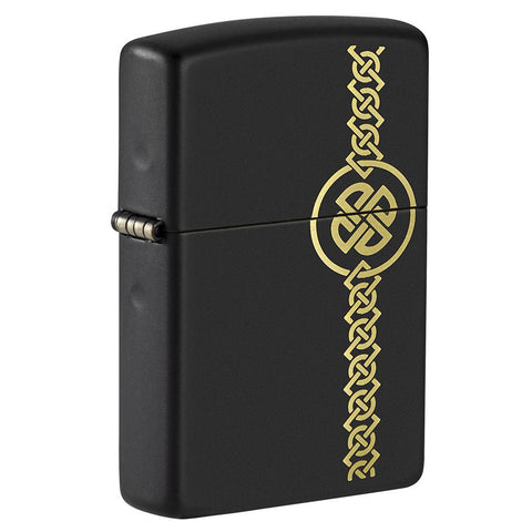 Zippo Celtic Black Matte Lighter