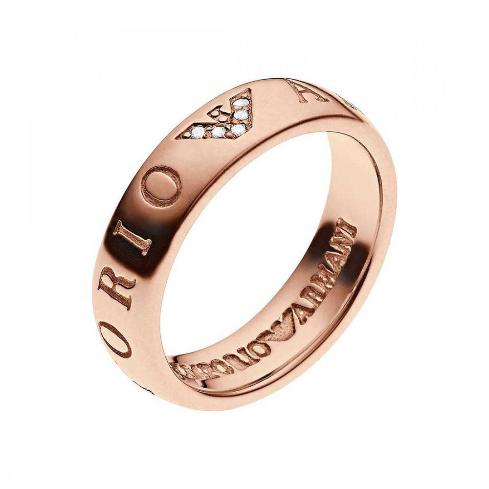 rose gold armani ring