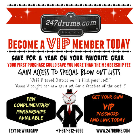 vip program at 247drums largest drum shop in the boston area