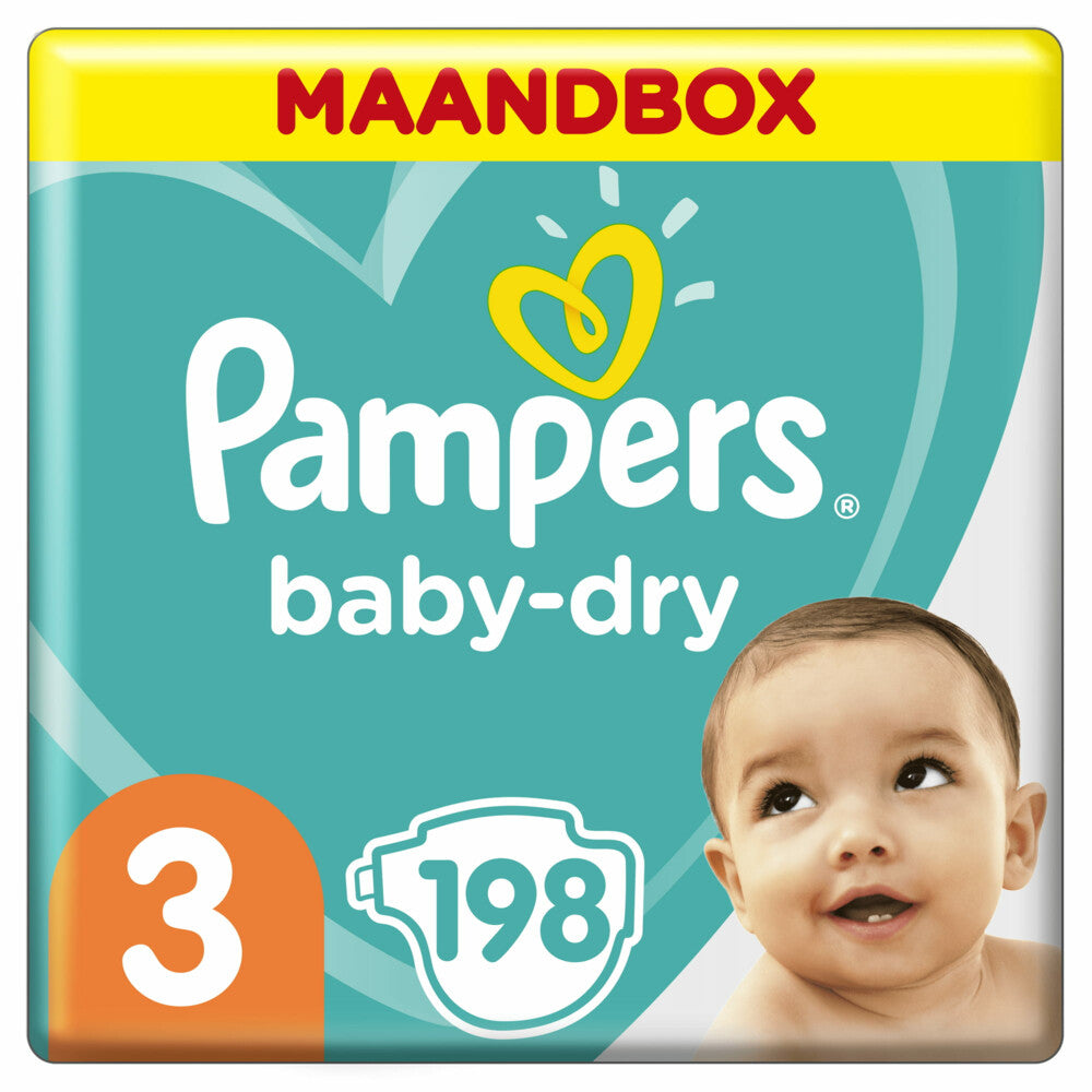 zeker middag Taiko buik Pampers Baby Dry Luiers Maat 3 (6-10kg) 198 stuks – Zeepbaron
