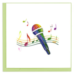 Quilled Microphone Greeting Card