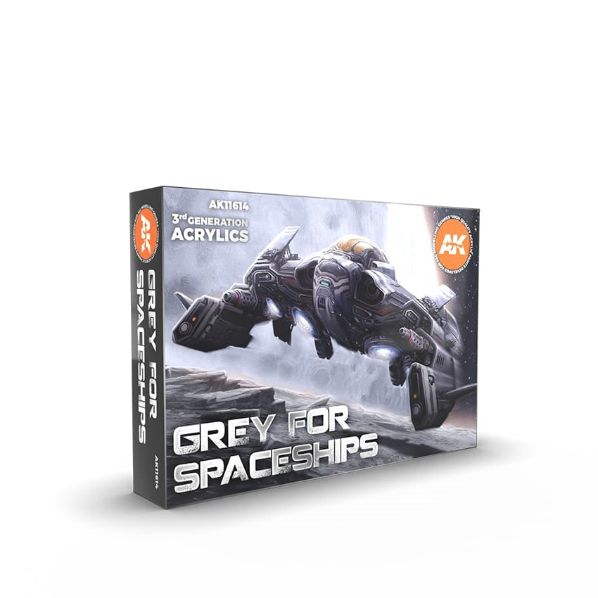 AK Interactive (3rd Gen) Grey for Spaceships Paint Set