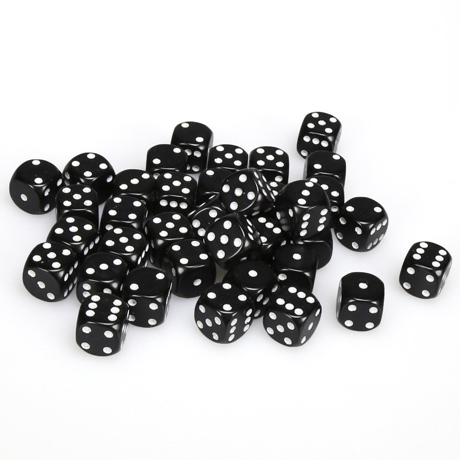 Chessex Opaque d6 Black/white Dice Block