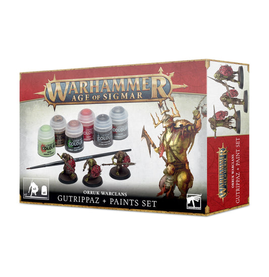 Age of Sigmar Orruks Warclans Gutrippaz + Paint Set