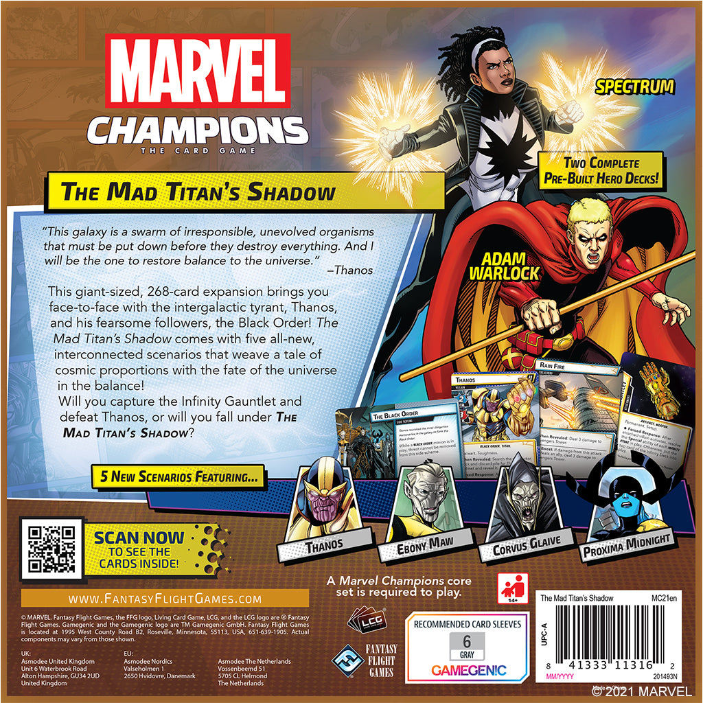 Marvel Champions: the Mad Titan's Shadow