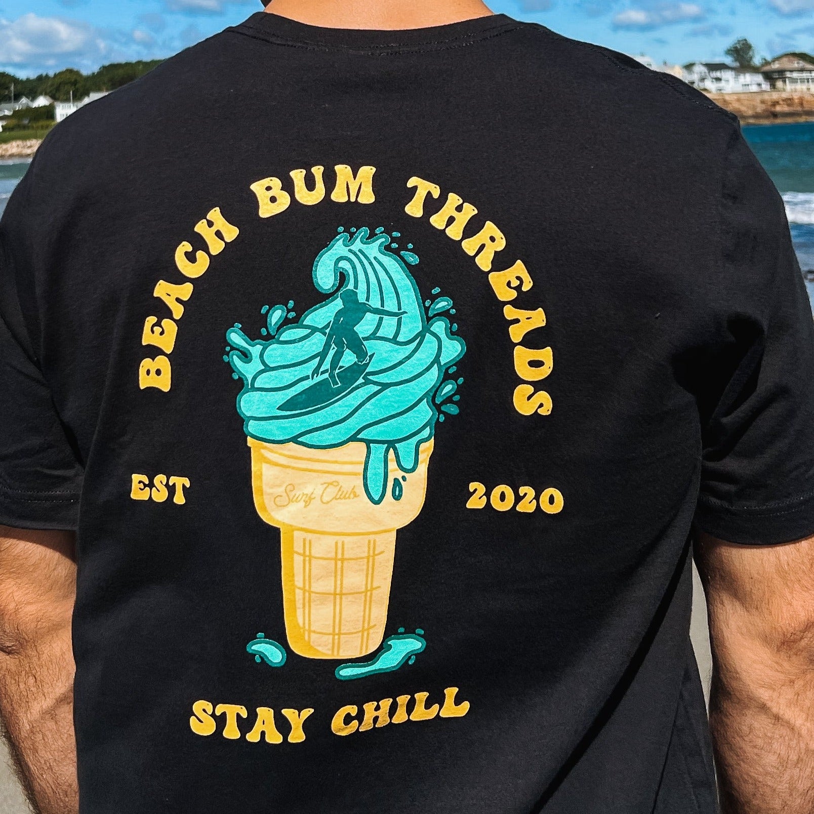 Stay Chill ~ Tee Beach Bum Threads Surf Club