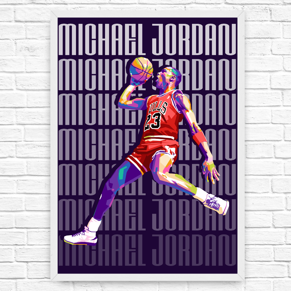 michael jordan dunk contest poster