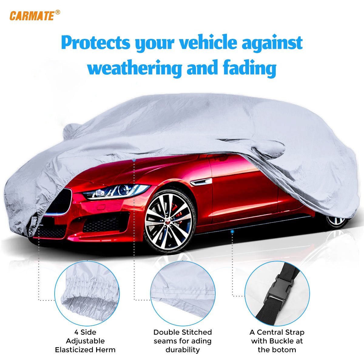 Carmate Premium Car Body Cover Silver Matty (Silver) for Maruti - Eeco - CARMATE®
