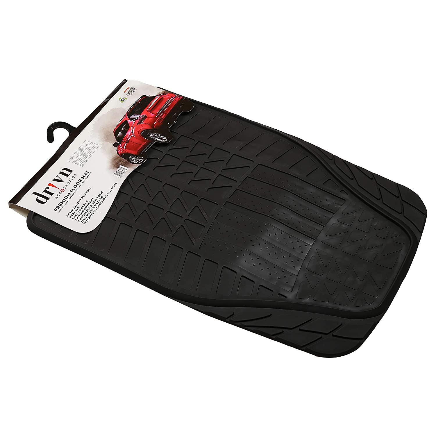 Drivn Universal Car Foot Mat for Fiat Punto - (Set of 5)