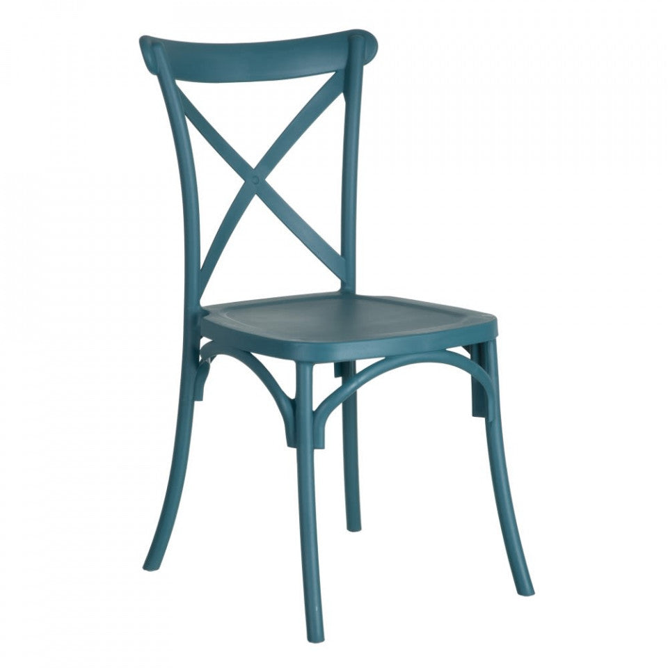 Scaun albastru din plastic Retro