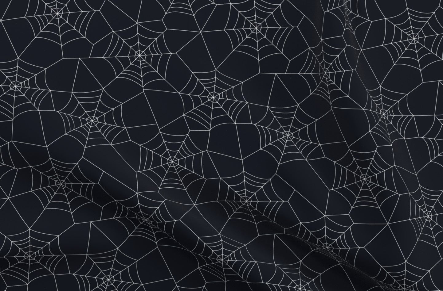 Spiderwebs Graphite Fabric
