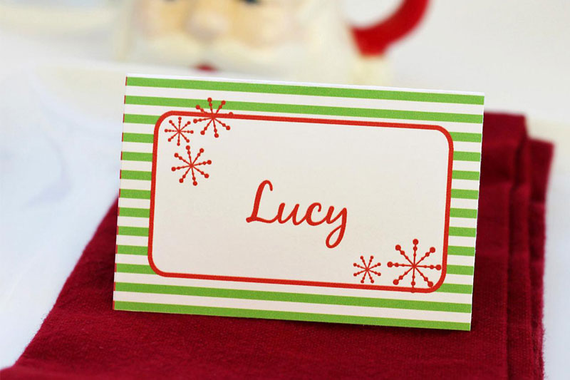 Christmas place card ideas