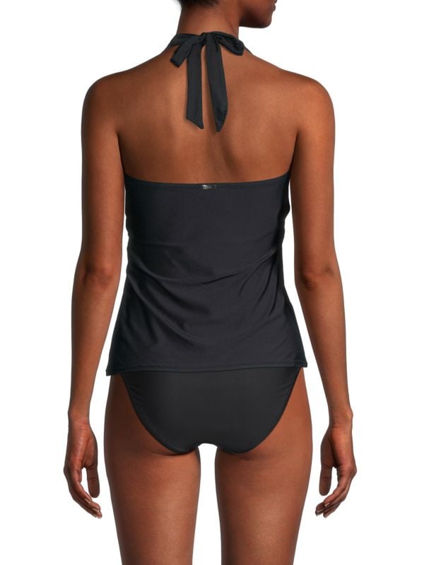 tie front tankini top